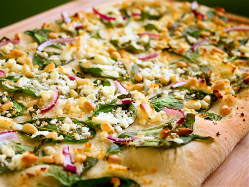 Garlic Spinach Pizza